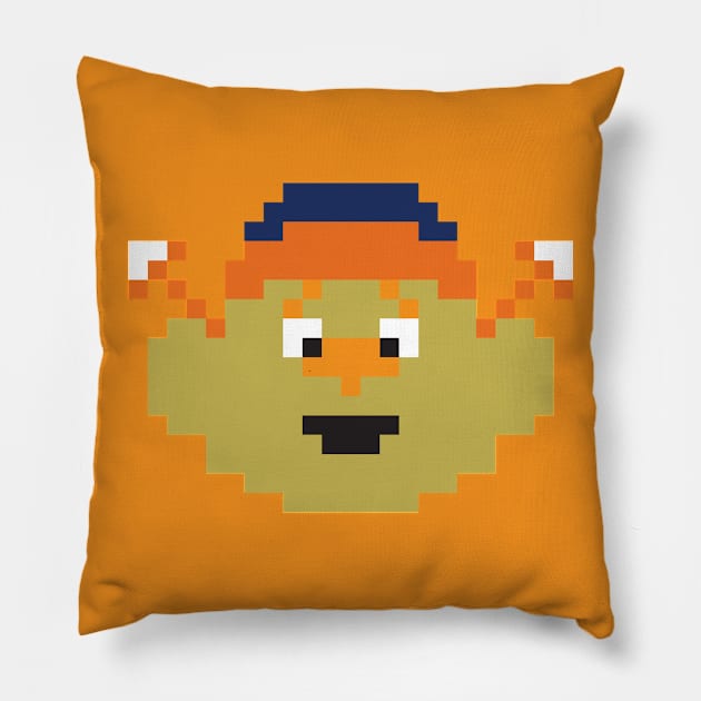 (HOU) Baseball Mascot Pillow by Pixburgh