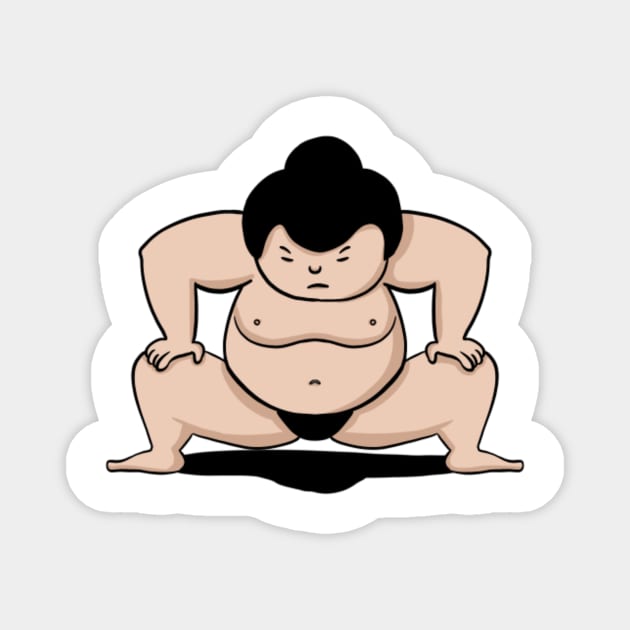 Mighty Showdown: Cartoon Sumo Wrestler - Sumo Wrestler - Magnet