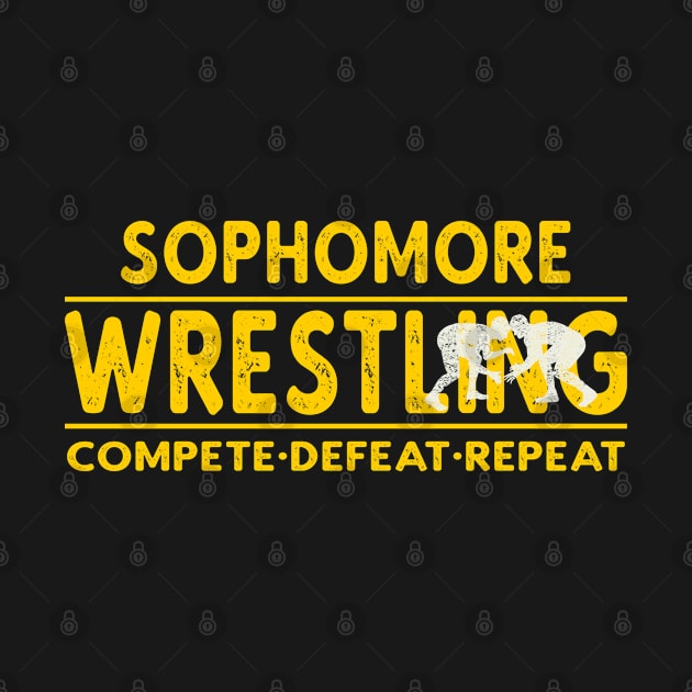 Sophomore Wrestling - Compete, Defeat, Repeat by tropicalteesshop