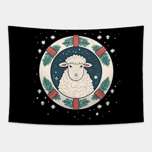 Sheep in Ornament, Love Farm Animals Tapestry