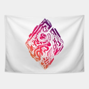 Sunset Sky Abstract Rhombus Tapestry