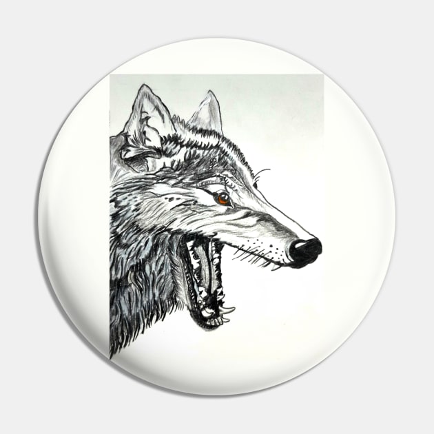 wolf Pin by Graphics7