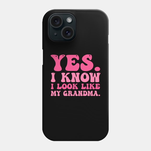 Yes I Know I Look Like My Grandma Breast Cancer Awareness Phone Case by cyberpunk art