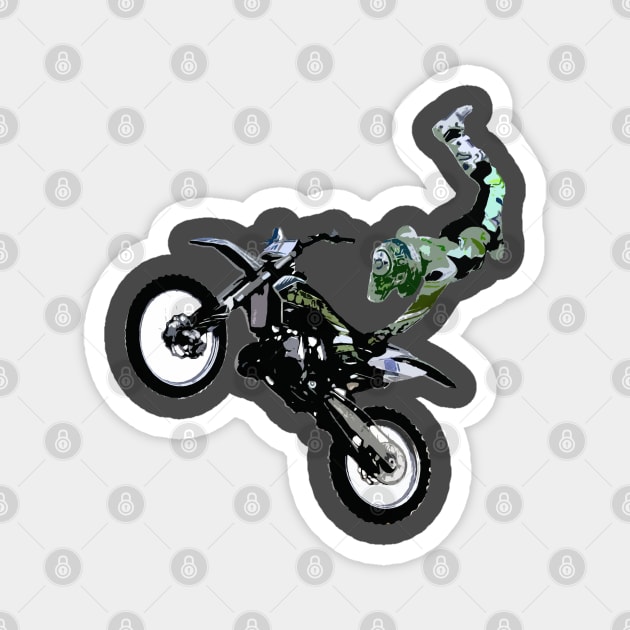 motocross freestyle Magnet by rickylabellevie