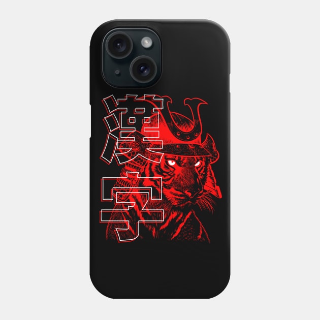 Samurai Tiger Kanji Phone Case by albertocubatas