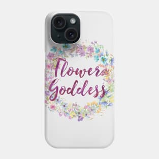 Flower Goddess | Floral Wreath | Watercolor Phone Case