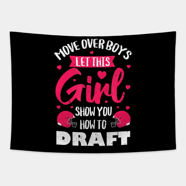 Fantasy Football Draft Party Kit Real Women Cute Sport Tapestry by mccloysitarh