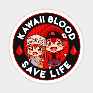 Kawaii Blood Cells Magnet