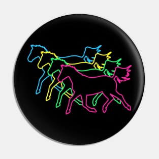 Horse 80s Neon Pin