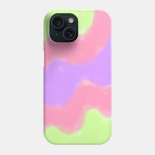 Green red blue watercolor abstract pattern Phone Case