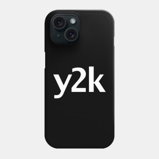 Y2K Typography White Text Phone Case