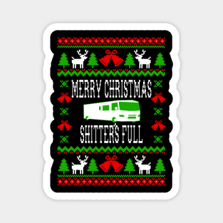 Merry Christmas Shitter_s Full - Ugly Christmas Sweater Style Magnet