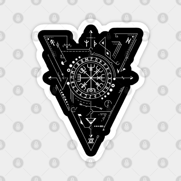 Vegvisir - The Viking Compass | Norse Pagan Symbol Magnet by CelestialStudio