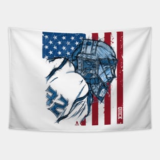 Jonathan Quick Los Angles Sketch USA Tapestry