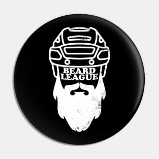 Beard League - Playoff Hockey (white version) Pin