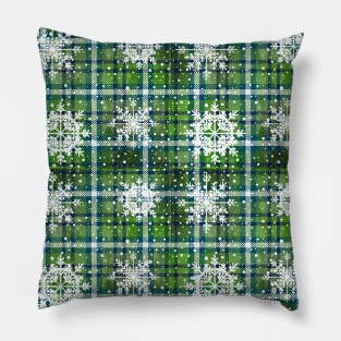 Christmas checkered pattern, green. Pillow