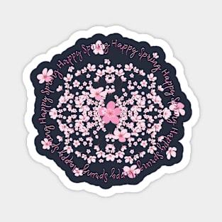 Happy Spring Mandala Magnet