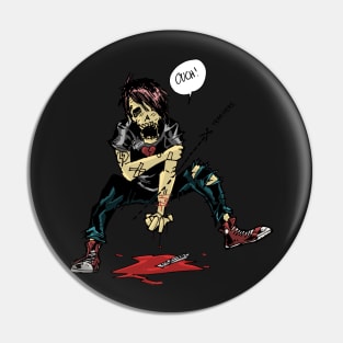 Emo Skull Kid Pin