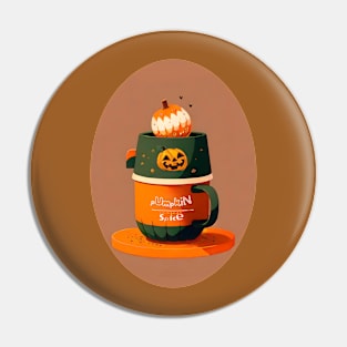 pumpkin spice Halloween coffe Pin