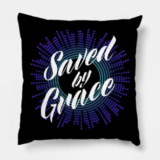 Saved by Grace - Blue Pillow