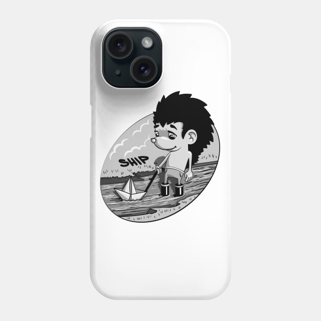 ship hedgehog Phone Case by Shvetsov