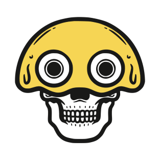 Confused Emoticon with Skull T-Shirt