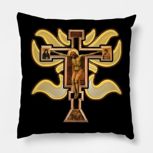 Byzantine Icon Christ on the Cross Pillow