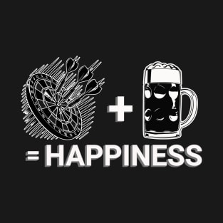 Darts plus Beer equal Happiness T-Shirt