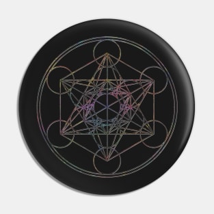 Metatron Cube on Black Pin