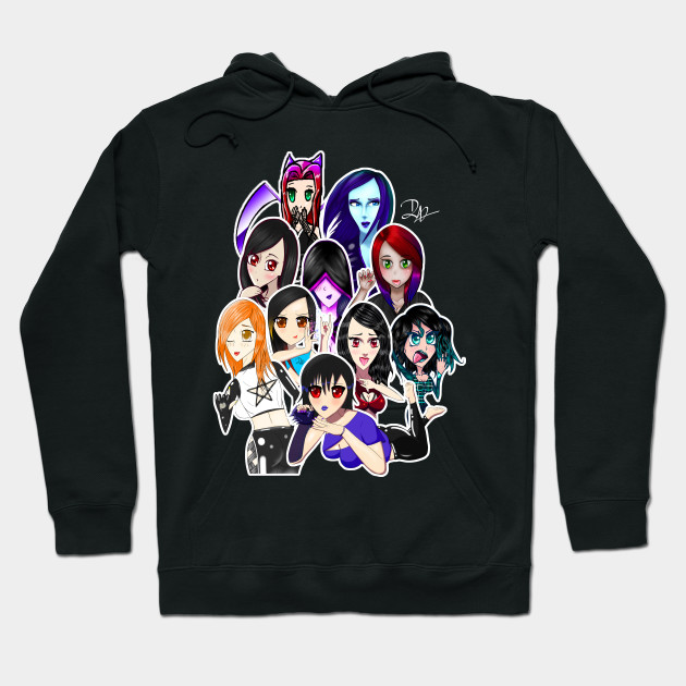 anime collage hoodie