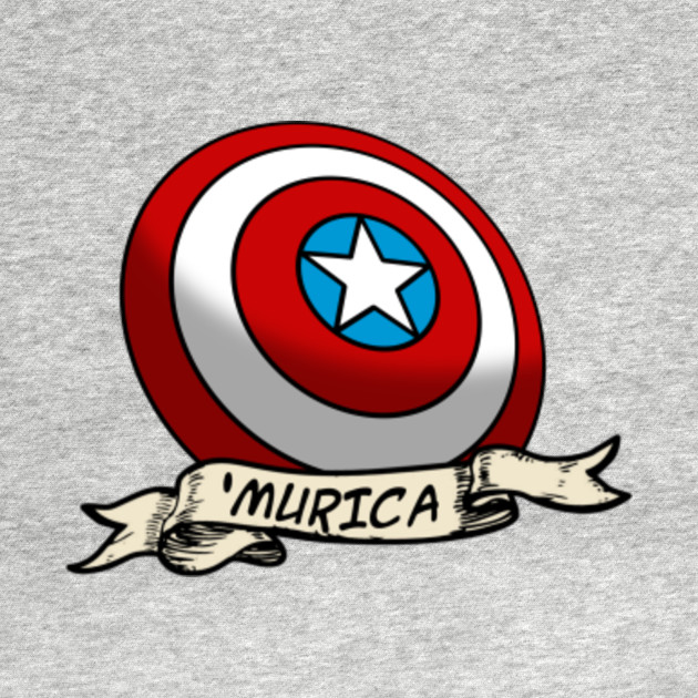 Captain America Murica Shield Tattoo Marvel Long Sleeve T Shirt Teepublic