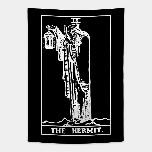 Tarot card The Hermit Tapestry by valentinahramov