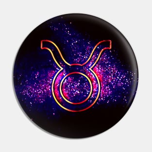 Taurus (Retro Taurus Zodiac) Pin