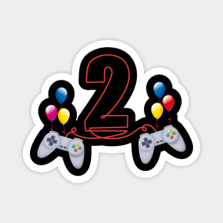 2nd Birthday Boy Second-Year Old Video Game Player Kids Magnet