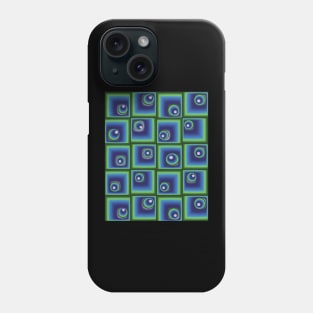 Abstract geometric shapes -blue Phone Case