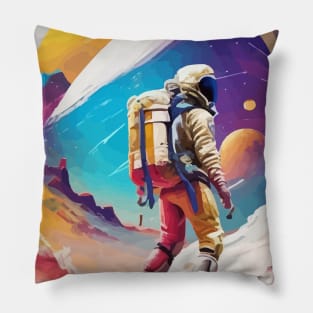 Galactic Wanderer - Exploring the Cosmos Beyond Boundaries Pillow