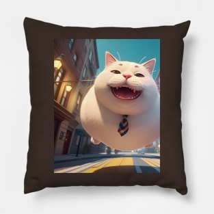 Selfie Fat cat - Modern digital art Pillow