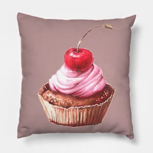 Fancy Pink Cupcake Pillow