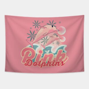 Pink dolphins Tapestry