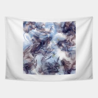 Watercolour marble painting // Blue, Purple, Gold // Abstract Tapestry