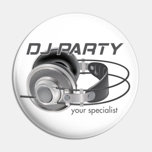 DJ Headphones, Party Specialist, Music Pin