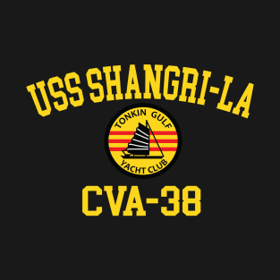 USS Shangri-La CVA-38 Tonkin Gulf Yacht Club T-Shirt