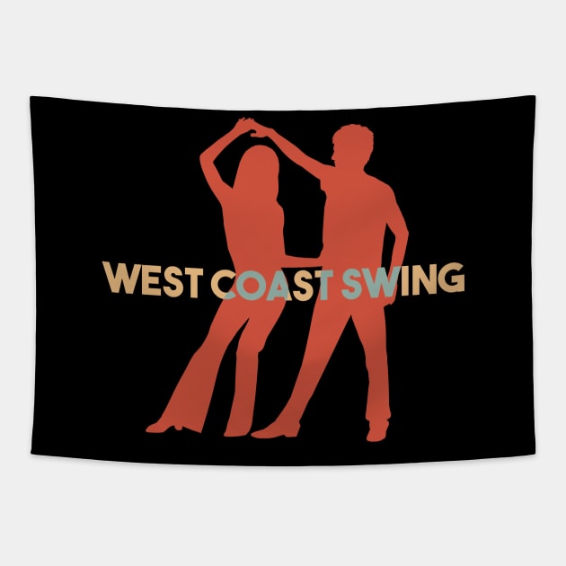 West Coast Swing Couple Design Tapestry by echopark12