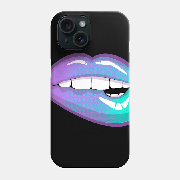 Pastel biting lips Phone Case by SHMITEnZ