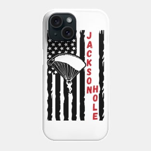 Skydiving in Jackson Hole, Wyoming USA Phone Case