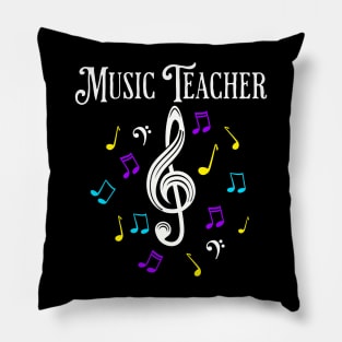 Music Teacher Musical Notes Pillow