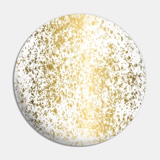 White and Gold Patina Style Design Pin