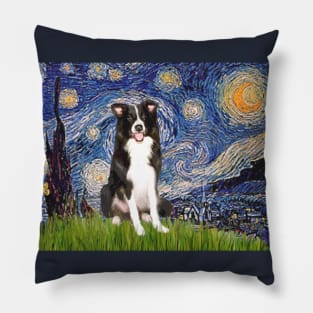 Starry Night Adaptation with a Border Collie Pillow