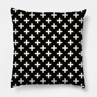 Crosses | Criss Cross | Swiss Cross | Hygge | Scandi | Plus Sign | Black and White | Pillow