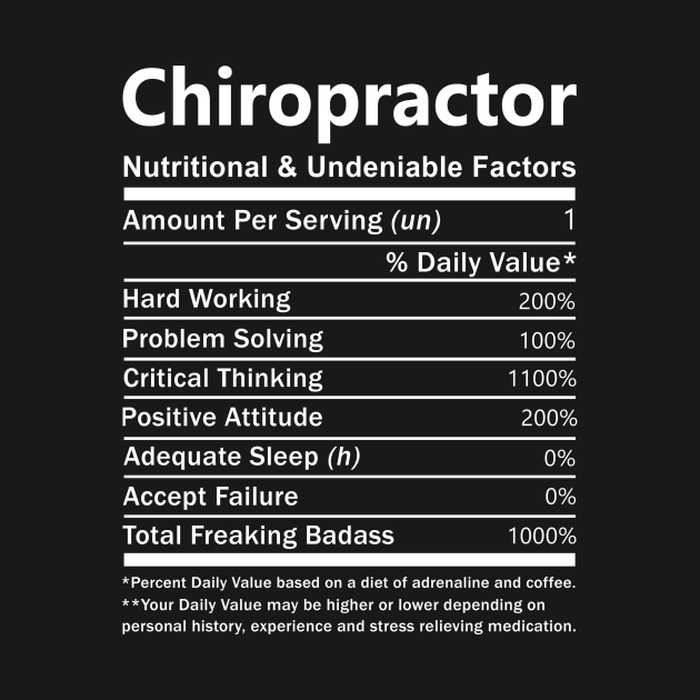 Chiropractor - Nutritional And Undeniable Factors by Dark Holiday